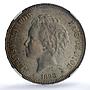 Spain 5 pesetas Alfonso XIII KM-700 Calico-19-23 MS 61 NGC silver coin 1893 PGL