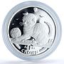 Isle of Man 1 crown Scottish Fold KM-1056a Cat Crowns proof silver coin 2000