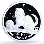 Isle of Man 1 crown Scottish Fold KM-1056a Cat Crowns proof silver coin 2000