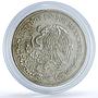 Mexico 50 pesos Oil Industry Nationalization KM-532 Monument silver coin 1988