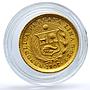 Peru 1/5 libra Republic Trade Coinage KM-210 Fr-75 gold coin 1907 GOZF