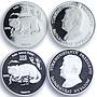 Turkmenistan 500 manat x 6 Set Red Book Animals Wildlife Fauna silver coins 1996