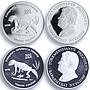 Turkmenistan 500 manat x 6 Set Red Book Animals Wildlife Fauna silver coins 1996