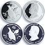 Turkmenistan 500 manat x 6 Set Red Book Animals Wildlife Fauna silver coins 1996