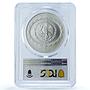 Mexico 5 pesos Disco Muerte KM-619 Precolombina MS 67 PCGS silver coin 1997