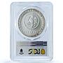 Mexico 5 pesos Brasero Efigie T2 KM-648 Precolombina MS 68 PCGS silver coin 1993