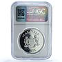 Malaysia 15 ringgit Gaur KM-19 Conservation Fauna Bull PF69 NGC silver coin 1976