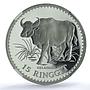 Malaysia 15 ringgit Gaur KM-19 Conservation Fauna Bull PF69 NGC silver coin 1976