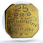S (1929-33) Tk25 Øre Sieg-21 Brass - S.P. Petersens "EPTF "