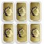 Tristan Da Cunha 1 Crown Gold-Plated 6 Coins Set The World At War, Bar 2014 Coin