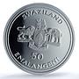 S 1998 50 Em 30th Ann. King Mswati III Select Gilt Ag, DCAM