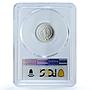 Mexico 1/10 onza Libertad Angel Independence KM-610 MS 69 PCGS silver coin 1997