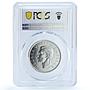 New Zealand 1/2 crown George VI Centennial KM-14 MS 64 PCGS silver coin 1940