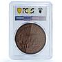 Netherlands William III Comets 1578 Brettauer-2248 MS 65 PCGS copper medal 1881