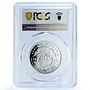 Liberia 5 dollars Ayrton Senna KM-78 Formula One Car PR 69 PCGS silver coin 1992