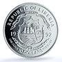 Liberia 10 dollars Mansell KM-75 Formula One Car PR 70 PCGS silver coin 1992
