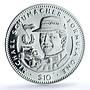 Liberia 10 dollars Schumacher KM-86 Formula One Car PR 69 PCGS silver coin 1992