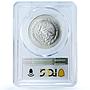 Mexico 1/2 onza Libertad Angel of Independence KM-612 MS68 PCGS silver coin 1998