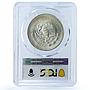 Mexico 1 onza Libertad Angel of Independence KM-494.1 MS66 PCGS silver coin 1988