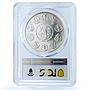 Mexico 1 onza Libertad Angel of Independence KM-639 MS 67 PCGS silver coin 2001