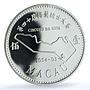 Macau 100 patacas Grand Prix KM-62 Formula One Car PR 65 PCGS silver coin 1993