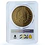 Djibouti 1 francs French 50th Anniversary KM-37 MS 65 PCGS AlBronze coin 1999
