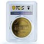 Jordan 3 dinars Amman Arabic Culture Capital KM-75 MS 67 PCGS copper coin 2002