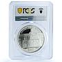 Malta 5 liri Central Bank KM-87 Anniversary Building PR 68 PCGS silver coin 1988