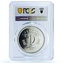 Pakistan 100 rupees Conservation KM-40 Pheasant Bird MS 68 PCGS silver coin 1976