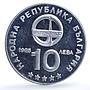 Bulgaria 10 leva Cosmonauts KM-157 Space Intercosmos proof silver coin 1985