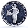 Indonesia 500 rupiah Independence Wayang Dancer KM-25 proof silver coin 1970