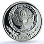 Kyrgyzstan 10 som Manas KM-1 Literature Tales Horseman proof silver coin 1995