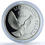 Lithuania 5 litai Barn Owl KM-132 Wildlife Fauna Bird proof silver coin 2002