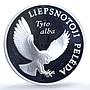 Lithuania 5 litai Barn Owl KM-132 Wildlife Fauna Bird proof silver coin 2002
