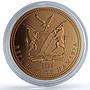 Namibia 10 dollars Miss Universe Essai KM-10 Leopard Cat proof copper coin 1995
