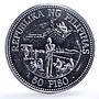 Philippines 50 piso Pope John Paul II KM-233 Religion Politics silver coin 1981