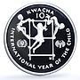 Zambia 10 kwacha Year of the Child KM-21 UNICEF Children proof silver coin 1980