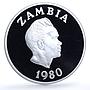 Zambia 10 kwacha Year of the Child KM-21 UNICEF Children proof silver coin 1980