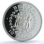 Belize 10 dollars Central Bank KM-104 Anniversary Bird proof silver coin 1992