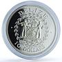Belize 10 dollars Central Bank KM-104 Anniversary Bird proof silver coin 1992