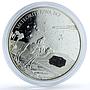 Liberia 10 dollars Meteorite NWA 267 KM-1605 Space Camel proof silver coin 2004