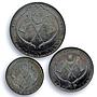 Oman 20 10 5 riyals Ghalib Exile Coinage X#1 X#2 X#3 proof silver coins 1971