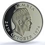 Zambia 1 kwacha Independence KM-17 Anniversary proof CuNi coin 1974