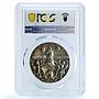 Germany Weimar Ferdinand Zeppelin Airships Matte SP63 PCGS silver medal 1928