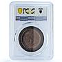 Germany Weimar Ferdinand Zeppelin Eckener Durr SP64 PCGS copper medal 1929
