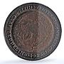 Germany Weimar Ferdinand Zeppelin Eckener Durr SP64 PCGS copper medal 1929