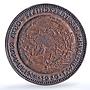 Germany Weimar Ferdinand Zeppelin Eckener Durr SP64 PCGS copper medal 1929