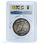 Germany Hugo Eckener Airship Flight Pyramids Sphinx SP61 PCGS silver medal 1929