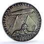 Germany Hugo Eckener Airship Flight Pyramids Sphinx SP61 PCGS silver medal 1929