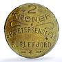 Denmark Faeroe Islands 2 kroner Petersens Issue MS62 PCGS brass token 1929 1933